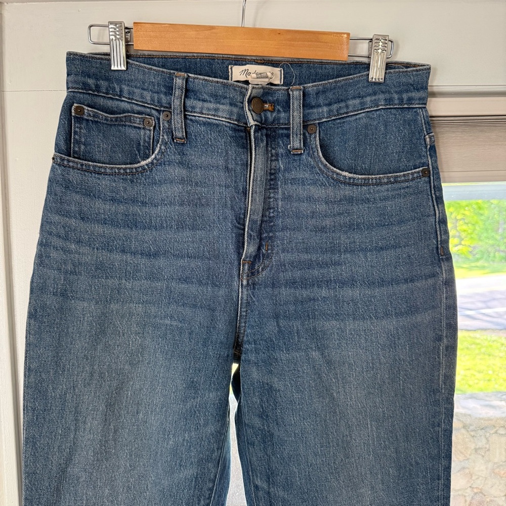 Madewell High-Rise Straight Jeans in Blue Denim